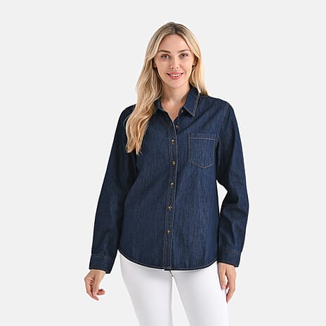 & Maisi Shirt (Size - Medium) - Dark Blue & Blue