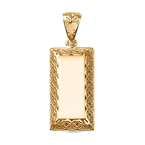 9K Yellow Gold Bar Pendant