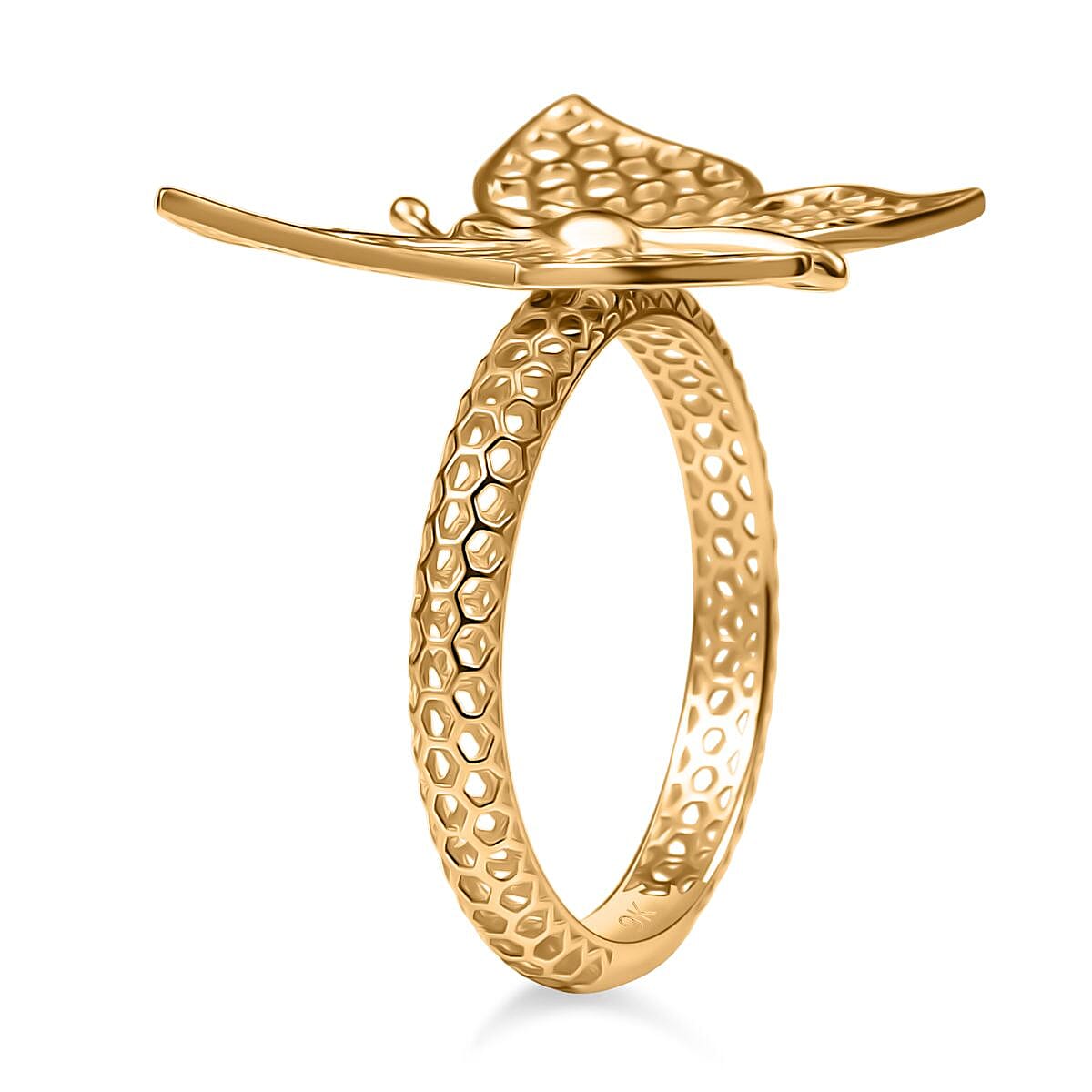 GOLD SMACKDOWN OFFER 2025 - Designer Inpisred -9K Yellow Gold Butterfly Ring