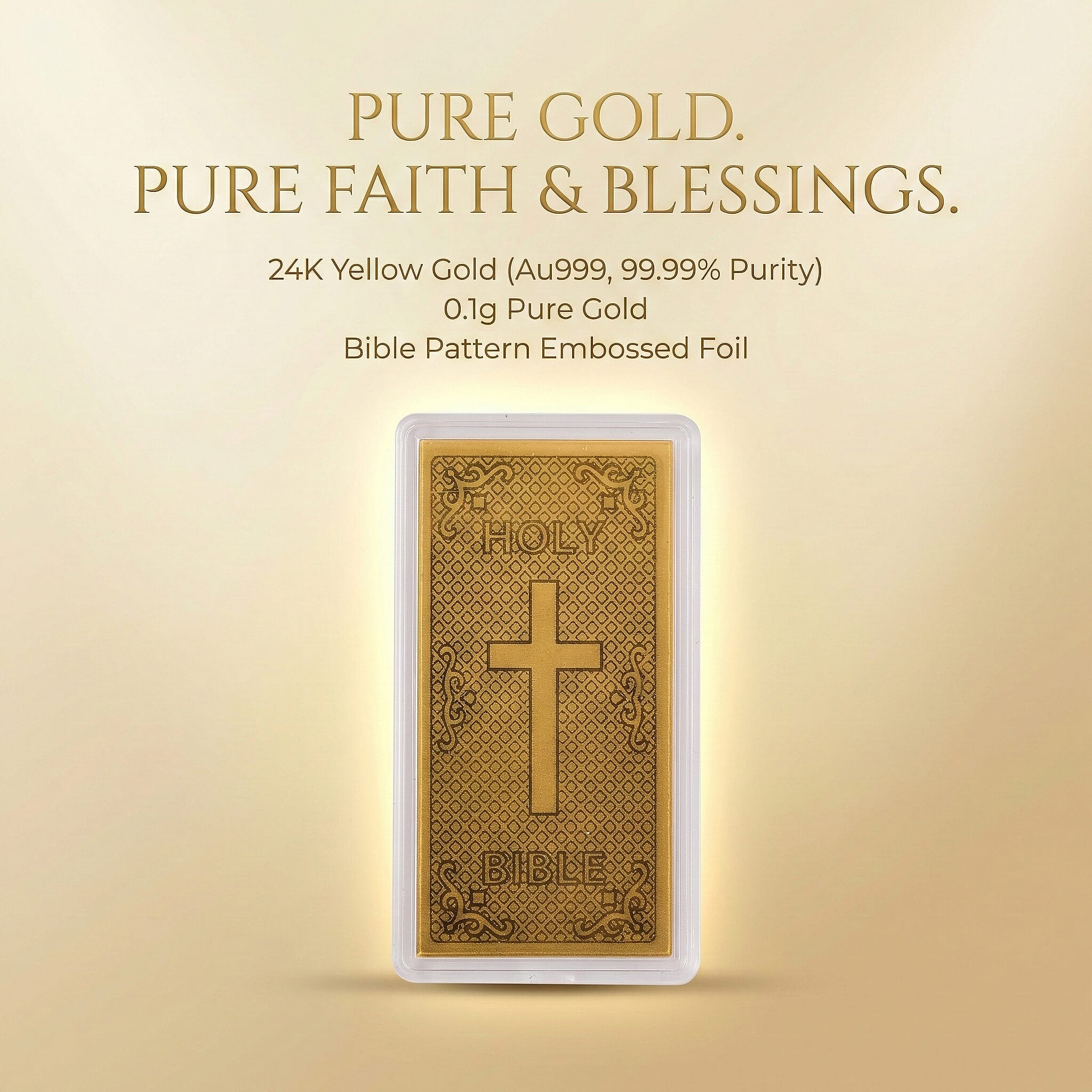 Biggest Gold Deal 2025 - 24K Yellow Gold (99.99% Purity) Bible