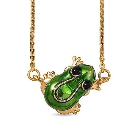 GP Blue Sapphire Necklace (Size - 20) in 18K Vermeil Yellow Gold Sterling Silver
