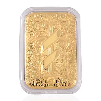 24K Cross Yellow Gold Bar