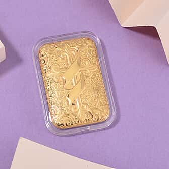 24K Cross Yellow Gold Bar