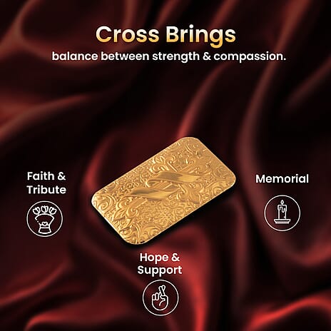 Biggest Gold Deal -  24K Yellow Gold Cross Bar