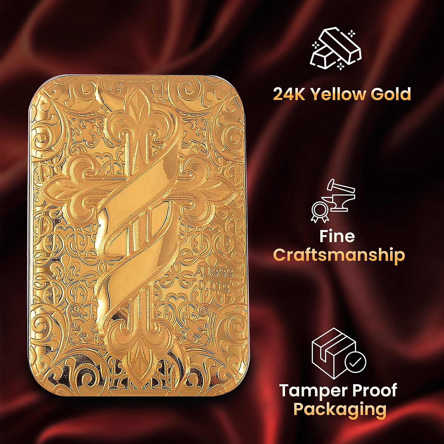 Biggest Gold Deal - 24K Yellow Gold Cross Bar Biggest Gold Deal - 24K Yellow Gold Cross Bar
