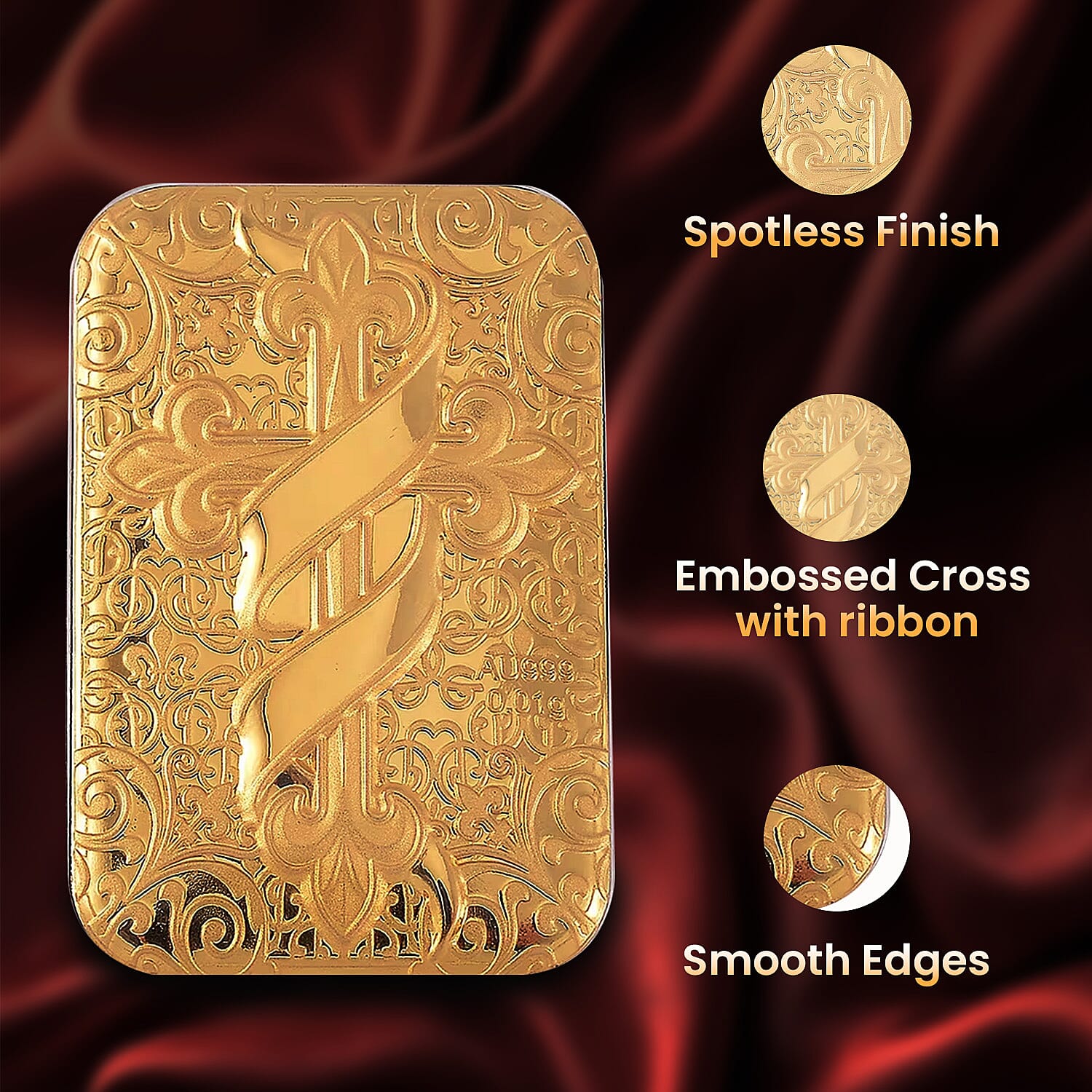 Biggest Gold Deal - 24K Yellow Gold Cross Bar Biggest Gold Deal - 24K Yellow Gold Cross Bar