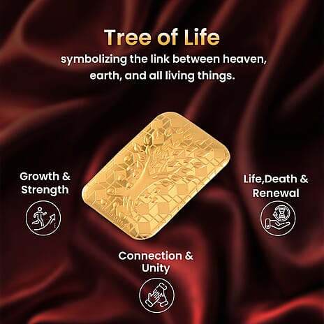 Biggest Gold Deal  - 24K Yellow Gold Tree Of Life Bar