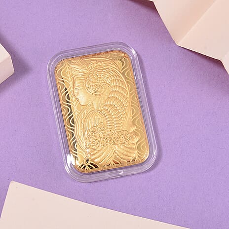 Biggest Gold Deal -24K Yellow Gold Lady Fortuna Bar