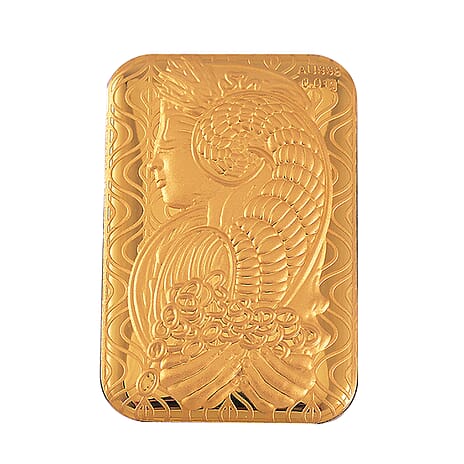 Biggest Gold Deal -24K Yellow Gold Lady Fortuna Bar