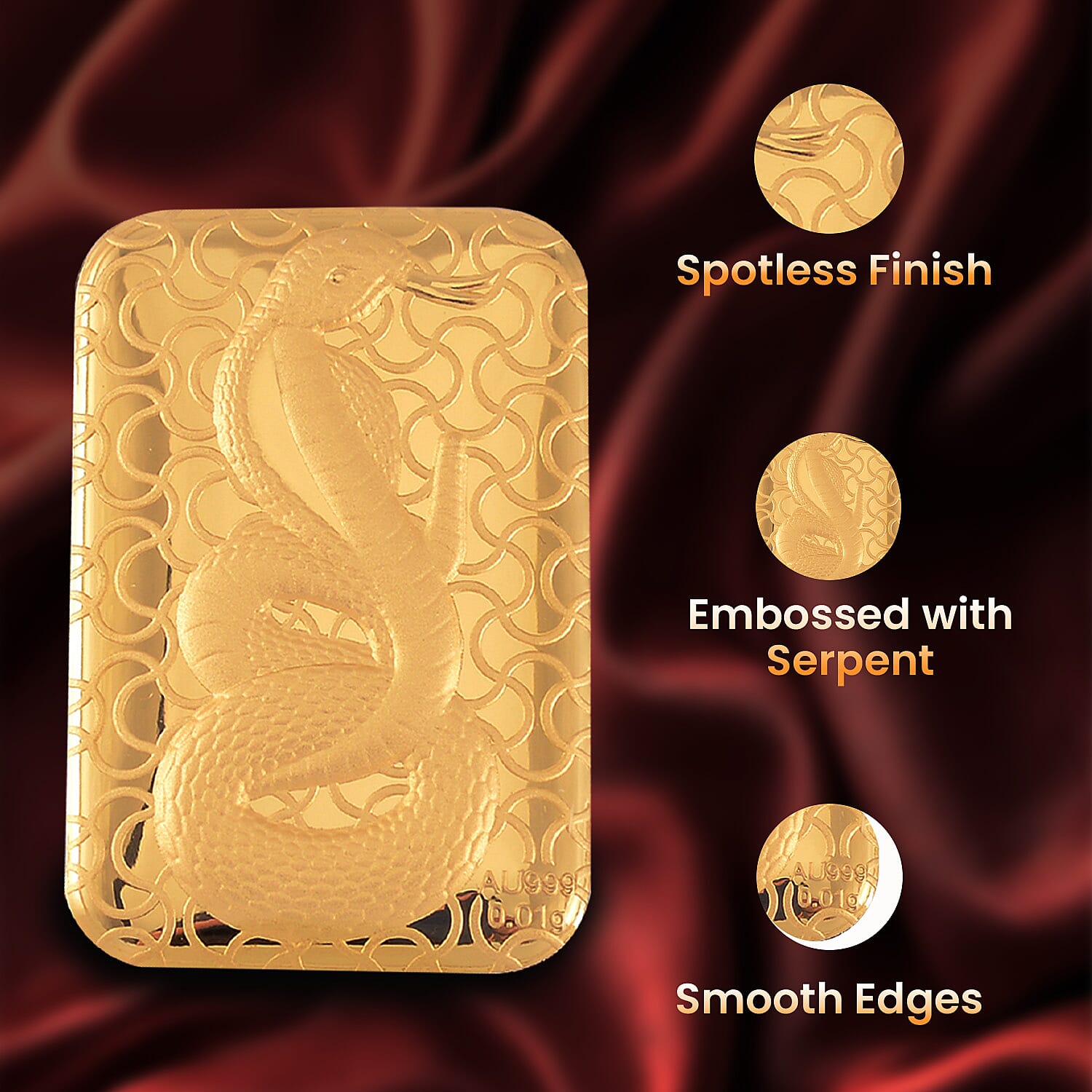 Biggest Gold Deal  - 24K Yellow Gold Serpent Bar