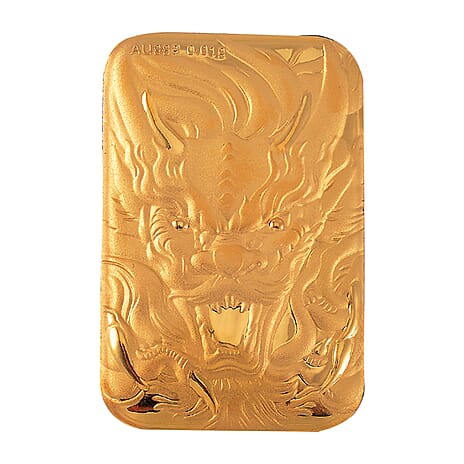 Biggest Gold Deal- 24K Yellow Gold Dragon Face Bar