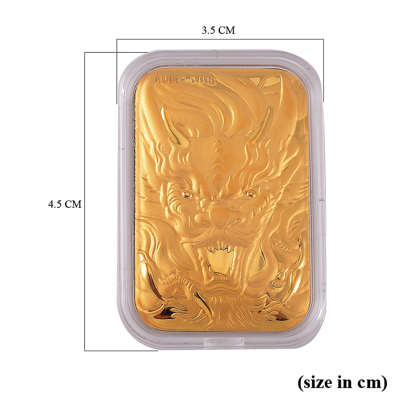 Biggest Gold Deal- 24K Yellow Gold Dragon Face Bar