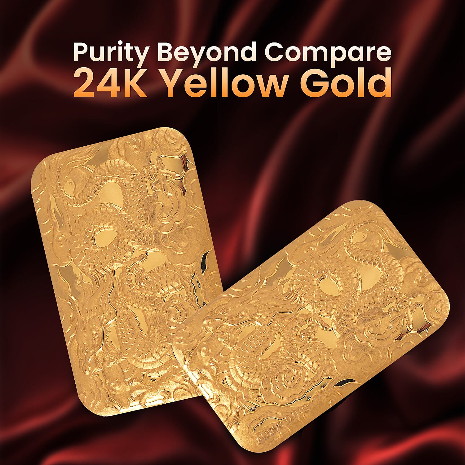 Biggest Gold Deal - 24K Yellow Gold Full Embossed Dragon Gold