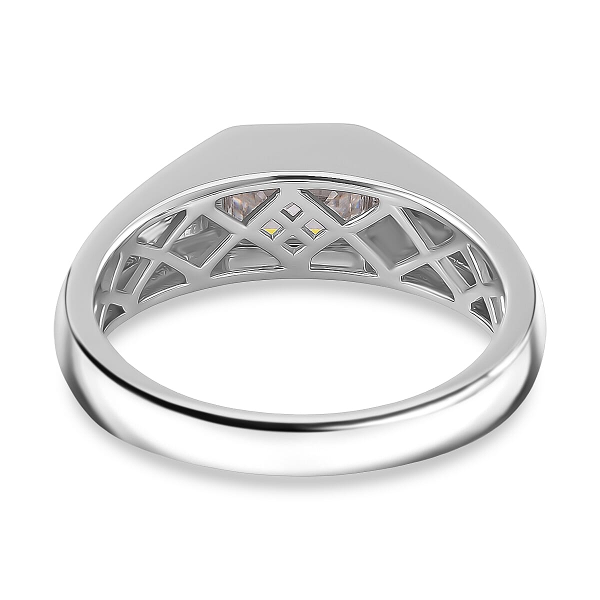 RADIANTA Premium Moissanite GRA Certified (VVS1-D) Moissanite Ring in Rhodium Overlay Sterling Silver 2.00 Ct.