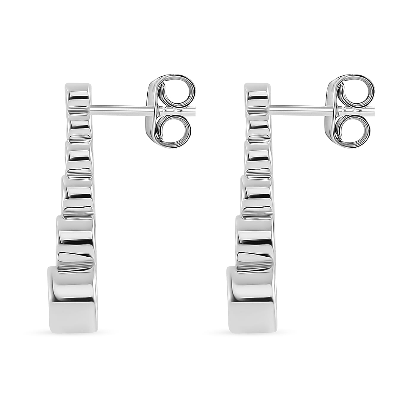 RADIANTA Premium D Colour VVS1 - GRA Certified (VVS1-D) Moissanite Earring with Push Back in Rhodium Overlay Sterling Silver 1.46 Ct.