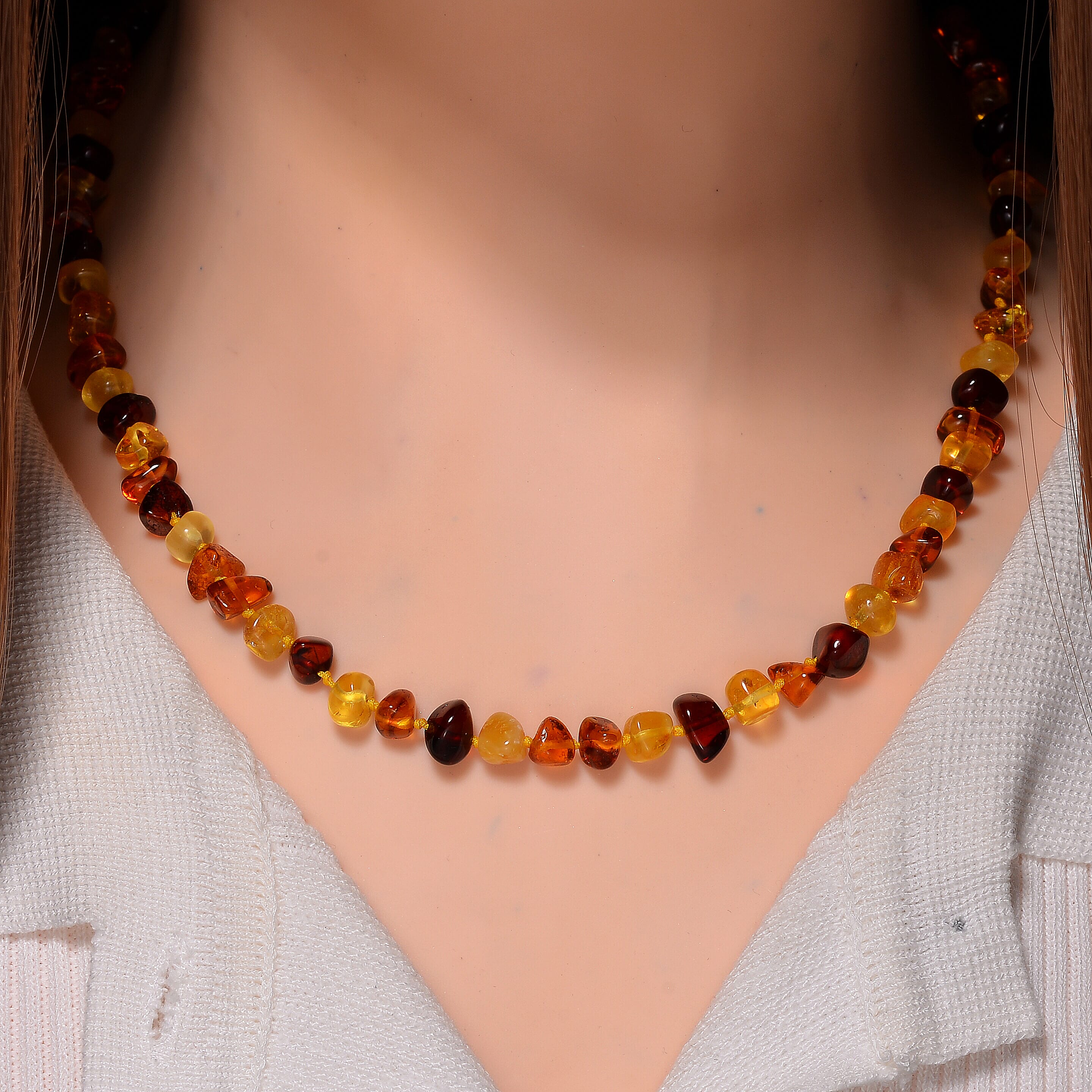 Tucson Find - Baltic Amber Necklace (Size 20) with Screw Clasp 52.00 Ct.
