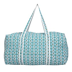 Cotton Quilted Travel Bag with Zipper Closure