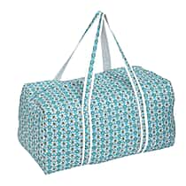 Cotton Quilted Travel Bag with Zipper Closure