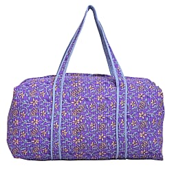 Cotton Quilted Travel Bag with Zipper Closure