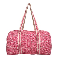 Cotton Quilted Travel Bag with Zipper Closure