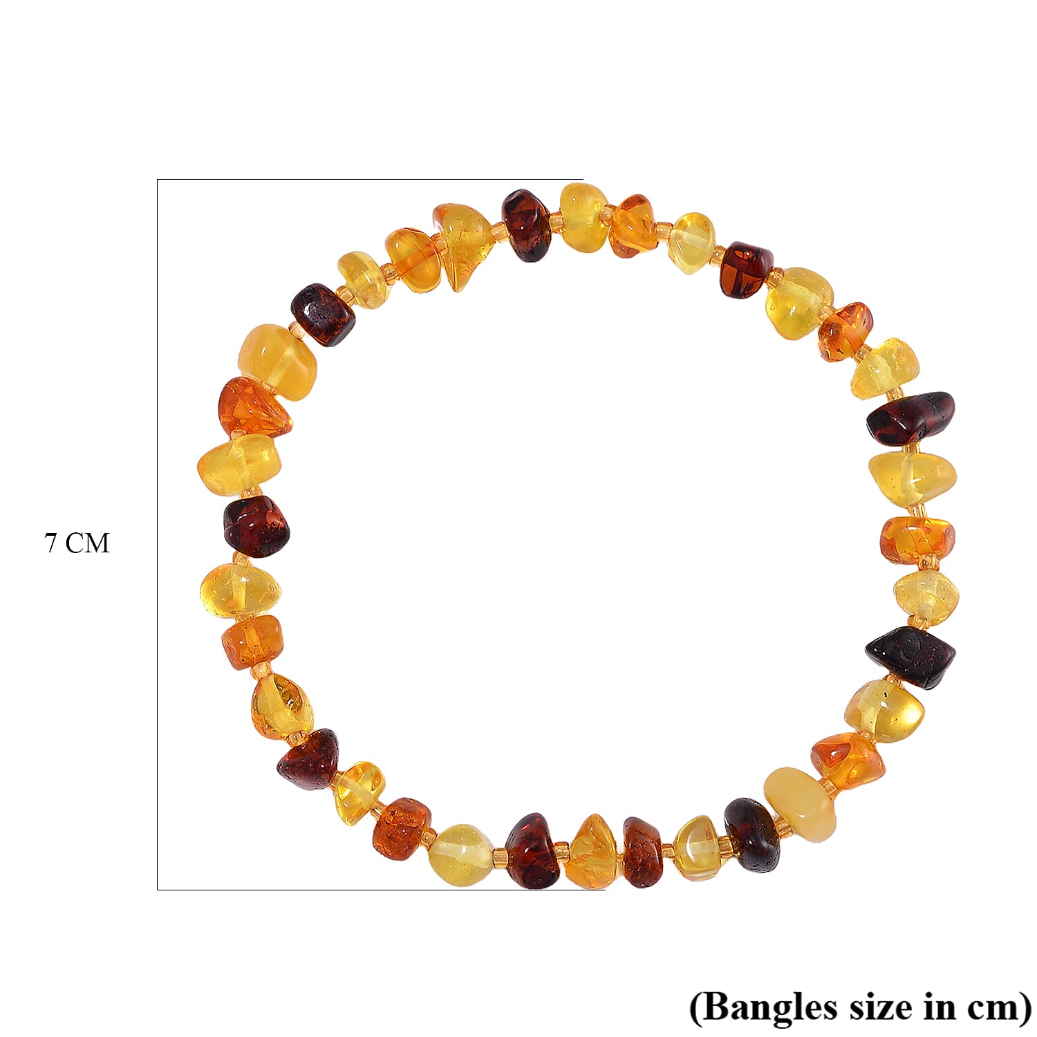 Tucson Find - Multi Color Amber Stretchable Bracelet (Size - 7) 15.45 Ct. Tucson Find - Multi Color Amber Stretchable Bracelet (Size - 7) 15.45 Ct.