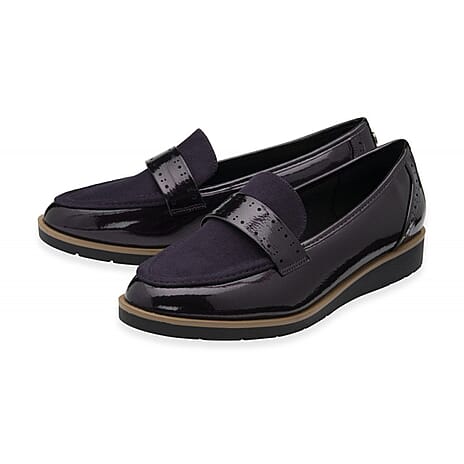 Lotus Ladies Cambridge Loafer Shoe (Size 6) - Purple