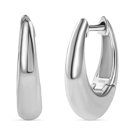 Platinum Overlay Sterling Silver Earring