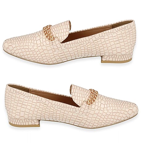 Spot On Ladies Shoe (Size - 5) - Nude