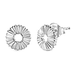 Designer Closeout - Platinum Overlay Sterling Silver Earrings with Push Back