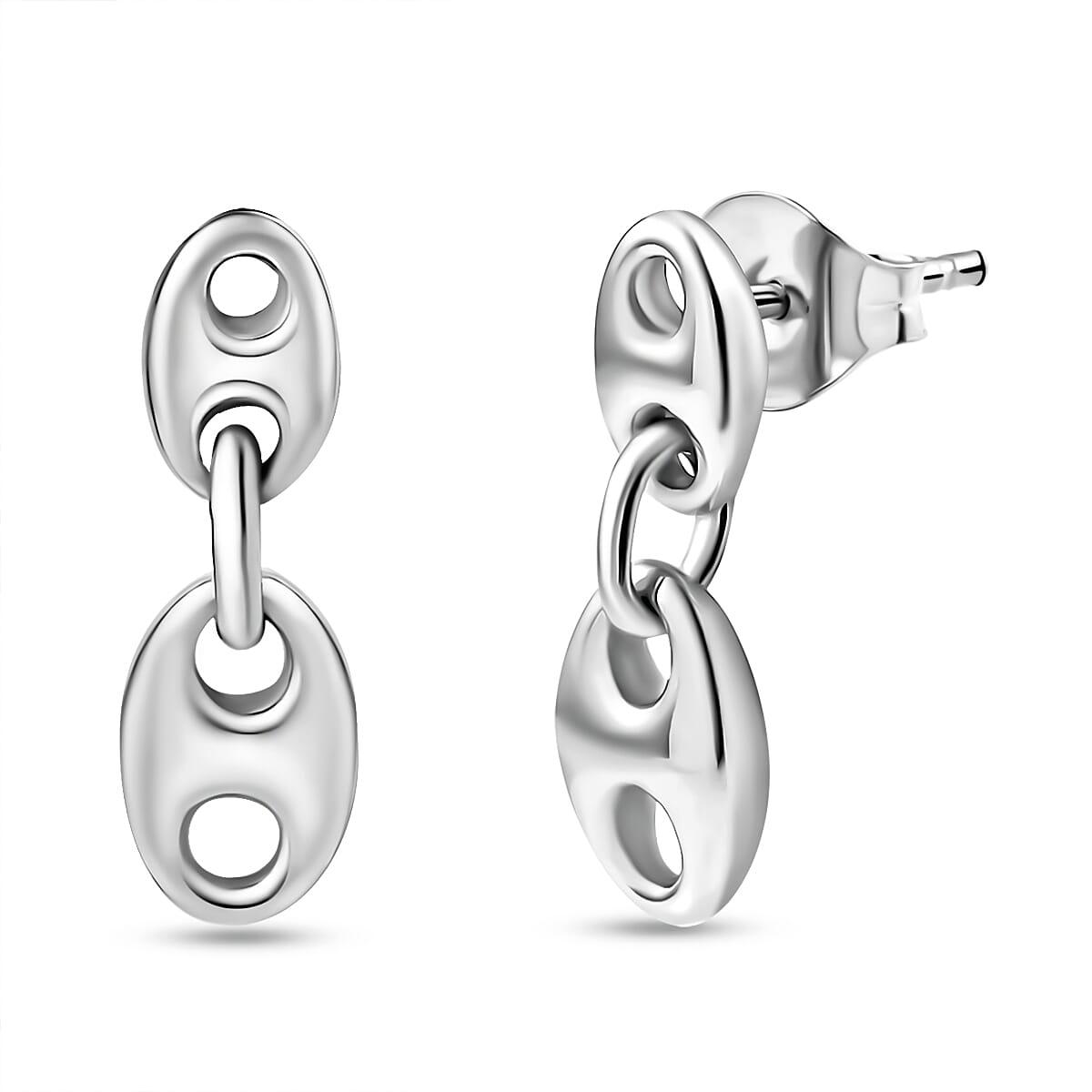 Sterling Silver Mariner Link Earrings
