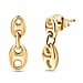 14K Gold Plated Sterling Silver Stud Push Back Earrings