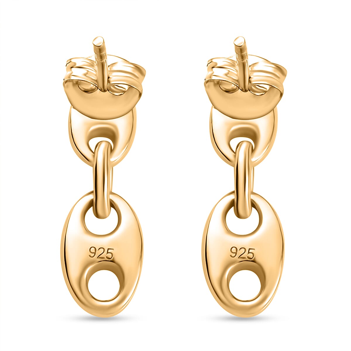 14K Gold Plated Sterling Silver Stud Push Back Earrings 14K Gold Plated Sterling Silver Stud Push Back Earrings