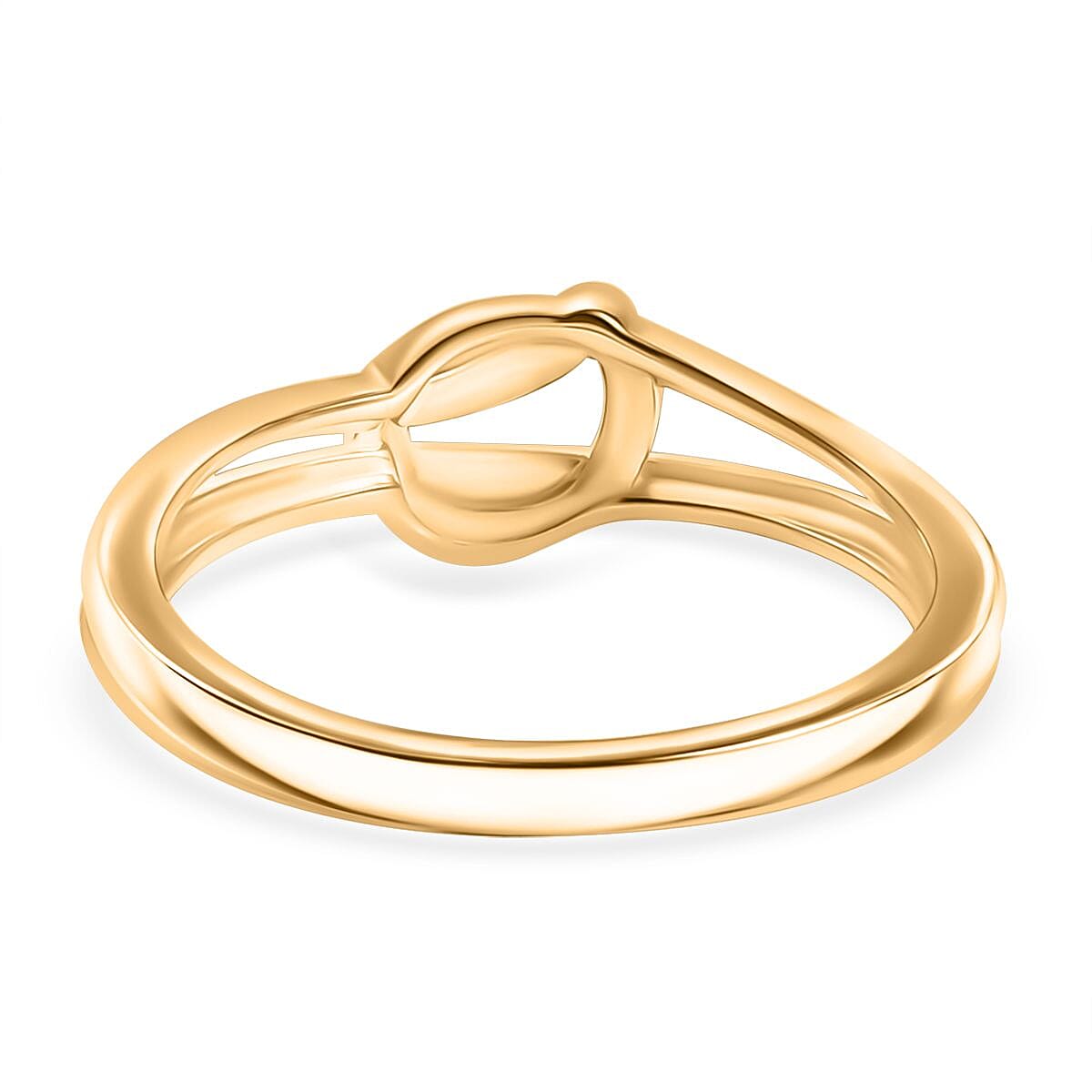 Designer Inspired Knot Ring in Yellow Gold Plated Sterling Silver