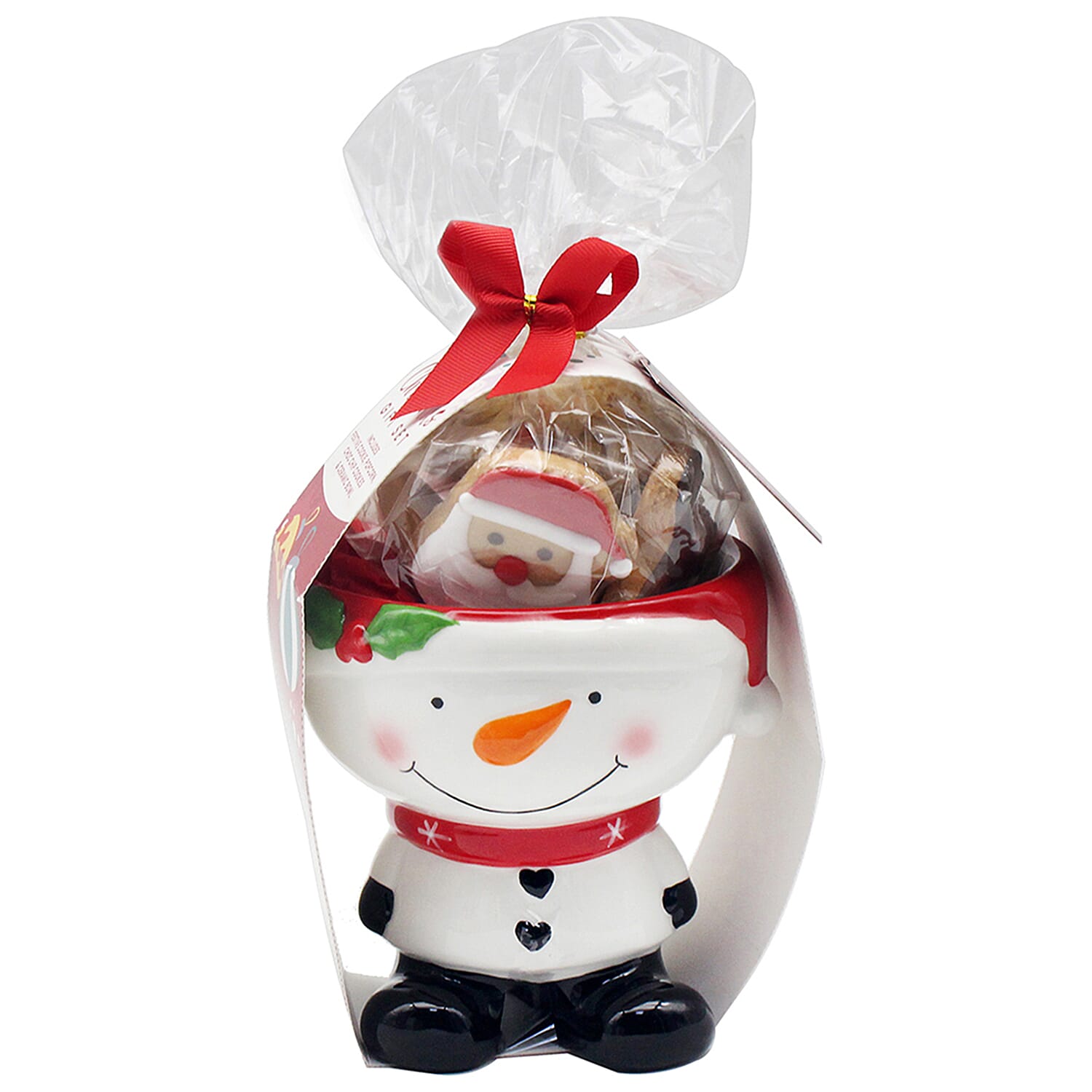 The Leonardo Collection Snowman Figural Cookie Jar Gift Set - White