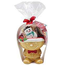 The Leonardo Collection Snowman Figural Cookie Jar Gift Set - White