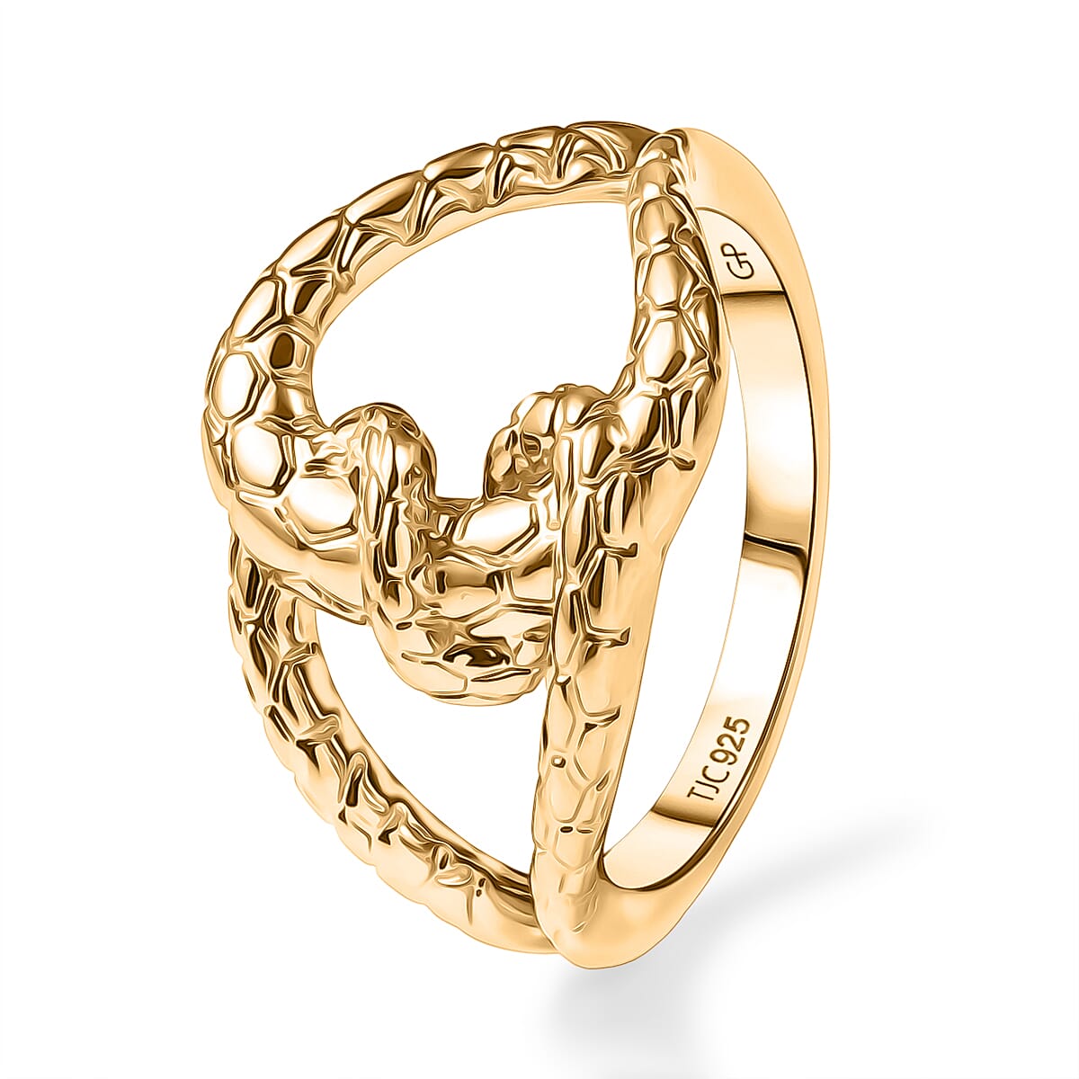 GP Serpentine Collection - Blue Sapphire Ring in 18K Vermeil Yellow Gold Plated Sterling Silver GP Serpentine Collection - Blue Sapphire Ring in 18K Vermeil Yellow Gold Plated Sterling Silver