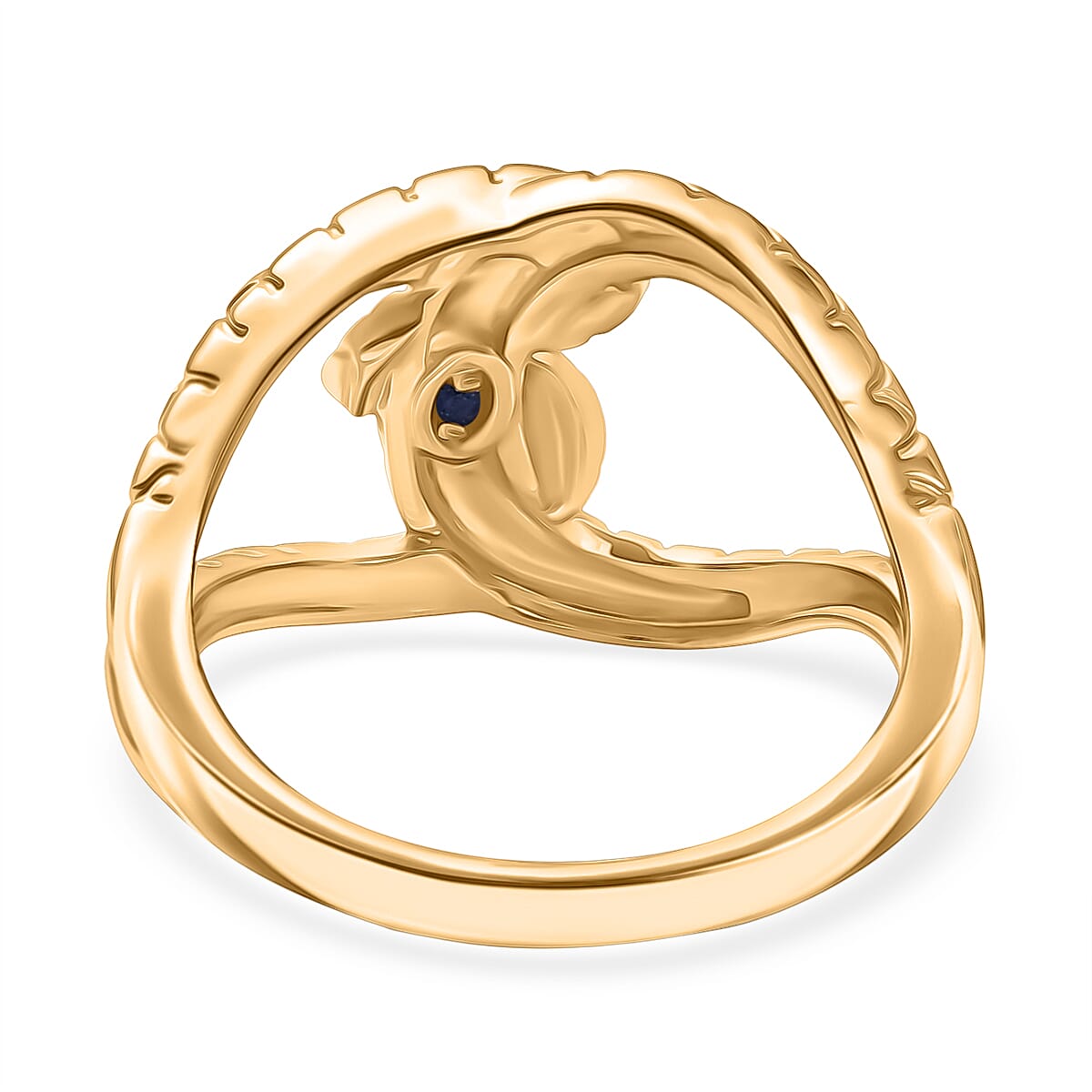 GP Serpentine Collection - Blue Sapphire Ring in 18K Vermeil Yellow Gold Plated Sterling Silver GP Serpentine Collection - Blue Sapphire Ring in 18K Vermeil Yellow Gold Plated Sterling Silver