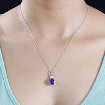RHAPSODY 950 Platinum AAAA Tanzanite, White Diamond EF, VS Pendant 6.00 Ct.