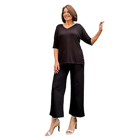 Emelia Knitted Top (Size - XXL) - Black