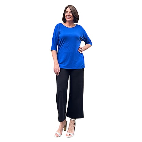 Emelia Knitted Top (Size - Large) - Cobalt