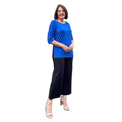 Emelia Knitted Top (Size - Large) - Cobalt