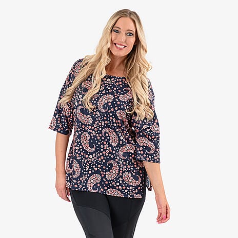 Emelia Knitted Top (Size - XL) - Navy