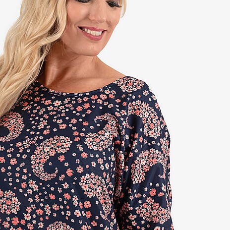 Emelia Knitted Top (Size - XL) - Navy