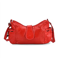 Genuine Leather Patchwork Crossbody Bag for Women