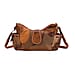 Genuine Leather Patchwork Crossbody Bag for Women