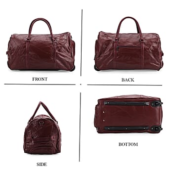 https://tjcuk.sirv.com/Products/80/8/8087730/Leather-Patchwork-Travel-Bag-Size-51x27x30-cm-Burgundy-Black_8087730_3.jpg?w=342&h=342