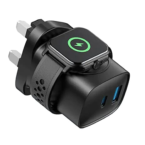 HAVIT 22w Fast Charging 2 Port USB - A & C with Built-in Apple Watch Charger