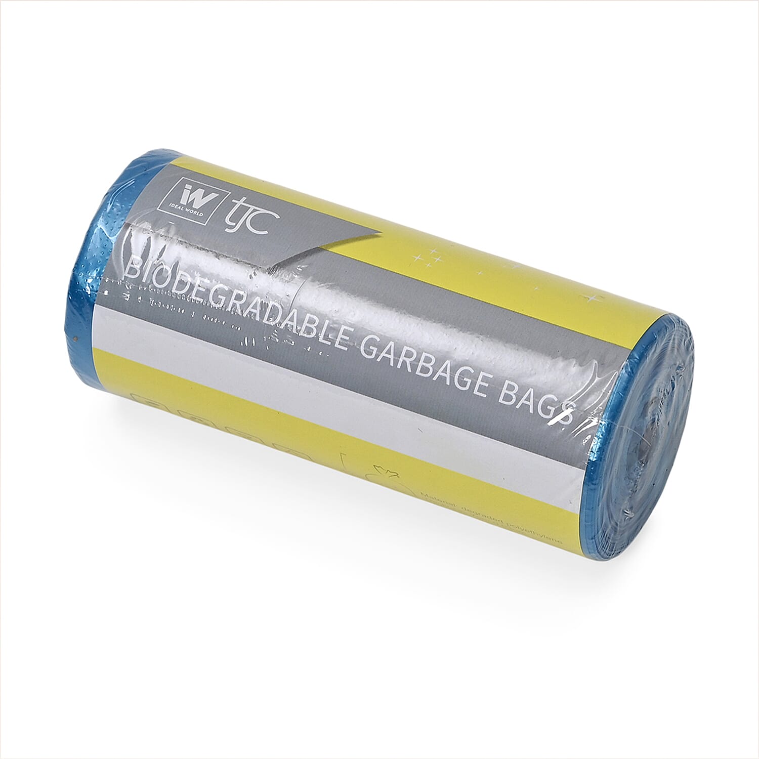 Biodegradable Rubbish Bag Dispenser with 5 Bin Bag Rolls (10L Capacity) - White