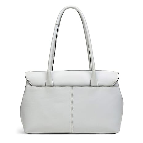 Radley London Showcase - Genuine Leather Burnham Beeches Large Flapover Shoulder Goose - Grey