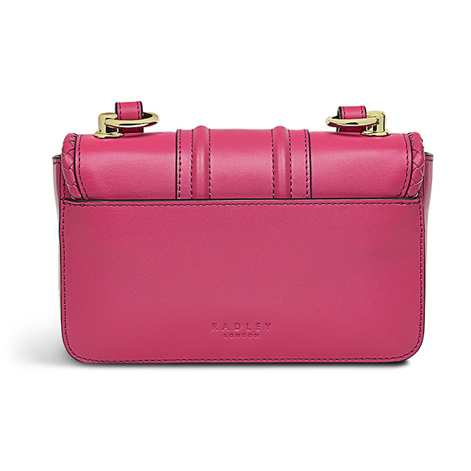 Radley London Showcase - Hanley Close - Genuine Leather Weave Mini Flapover CrossBody Coulis - Pink